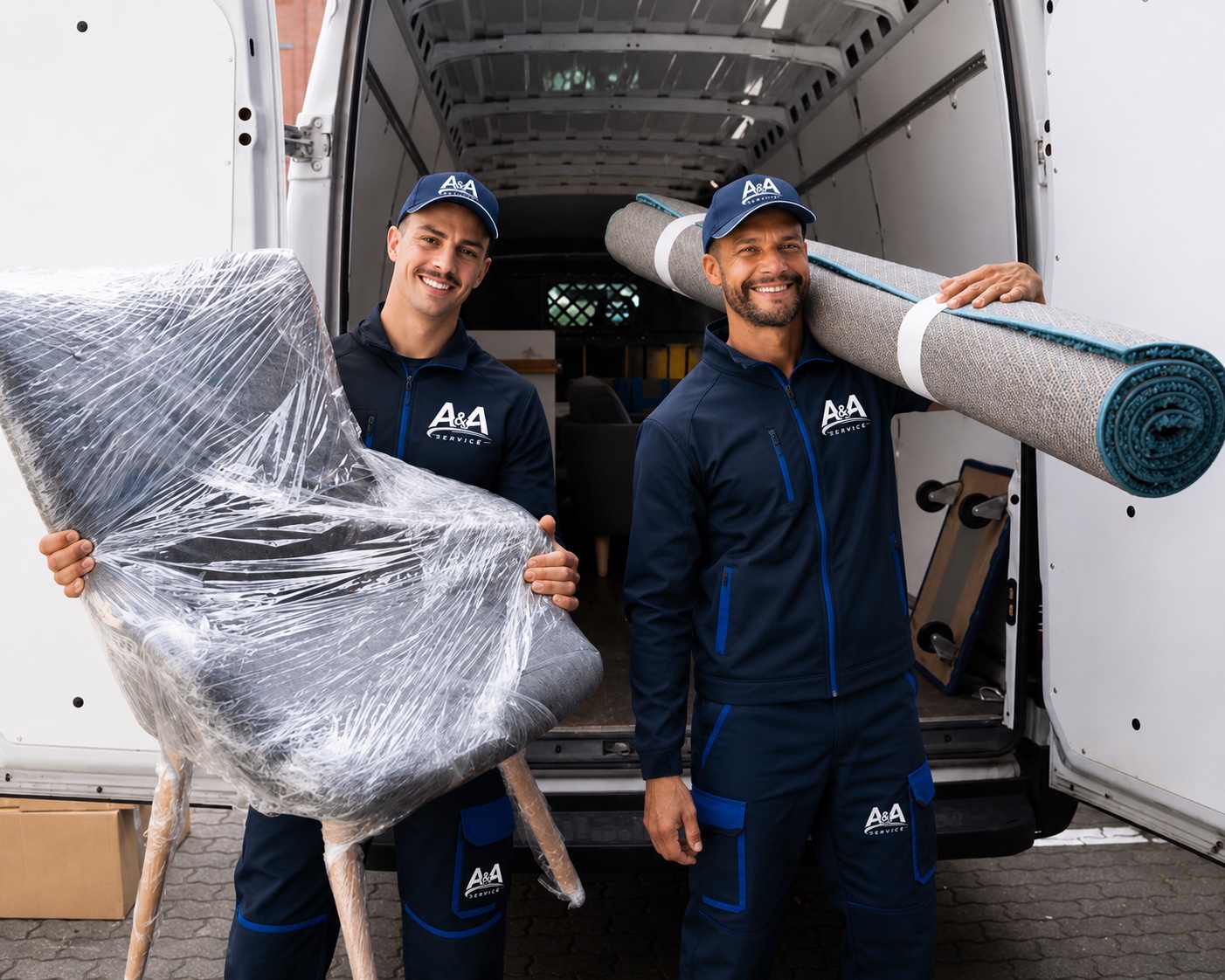 A&A Service Mitarbeiter beim Möbeltransport